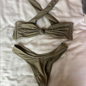 Olive Green Bikini Set